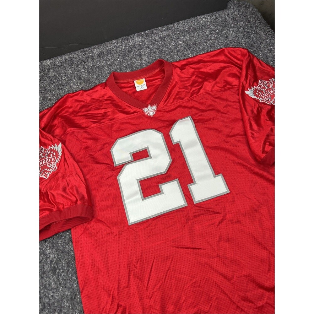 Smirnoff Vodka NFL Football Jersey #21 Size XL  Made In USA GUC